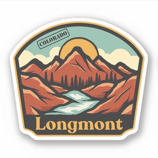 Autocollant Longmont, Colorado (Devant)