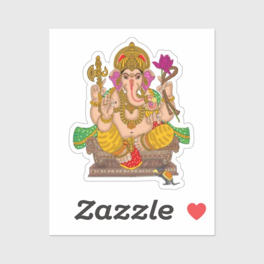 Autocollant Lord Ganesha (Feuille)