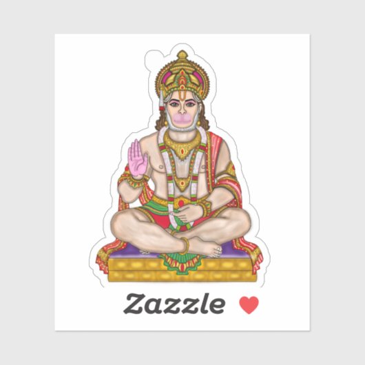 Autocollant Lord Hanuman (Feuille)