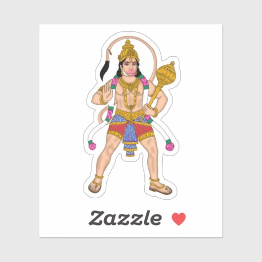 Autocollant Lord Hanuman (Feuille)