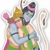 Autocollant Lord Rama & Hanuman (Recto)