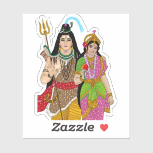 Autocollant Lord Shiv Parvati