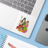 Autocollant Lord Shiv Parvati (Ordinateur portable avec iPhone)