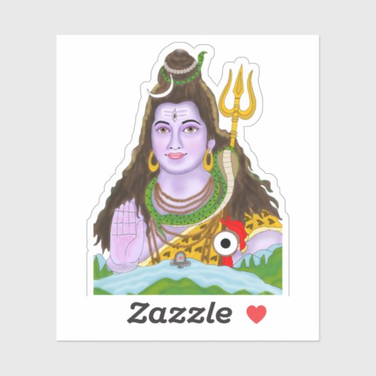 Autocollant Lord Shiva (Feuille)
