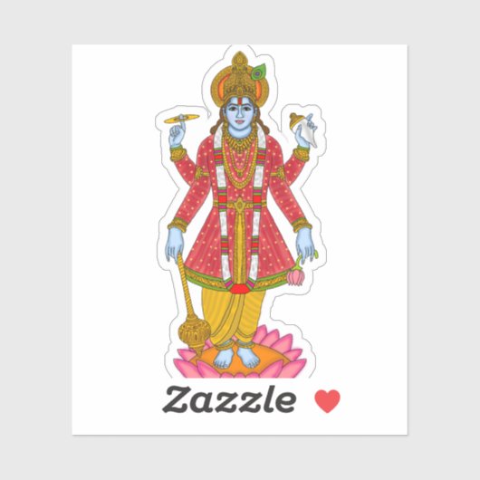 Autocollant Lord Vishnu (Feuille)