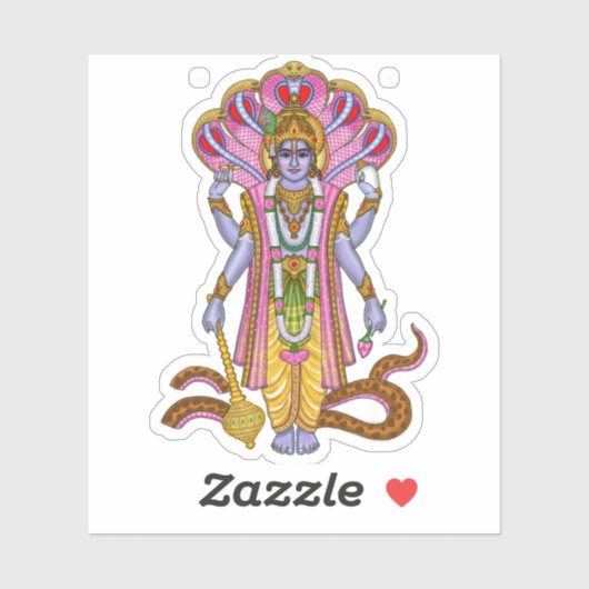 Autocollant Lord Vishnu (Feuille)