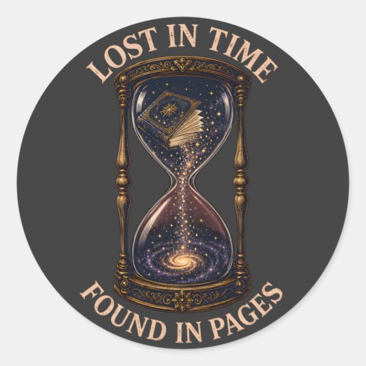 Autocollant Lost In Time Found In Pages (Devant)