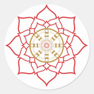 Autocollant Lotus Dharma Wheel