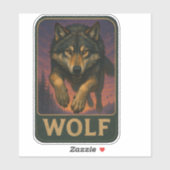 Autocollant Loup (Feuille)