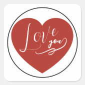 Autocollant Love You (Devant)