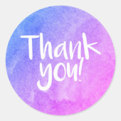 Autocollant lumineux aquarelle de remerciement (Devant)