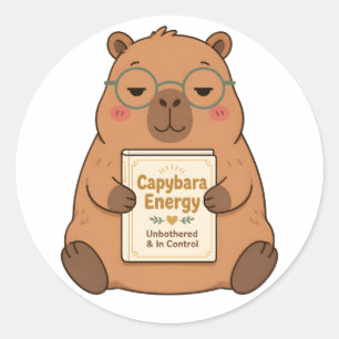 Autocollant Lunettes Calme Capybara Énergie