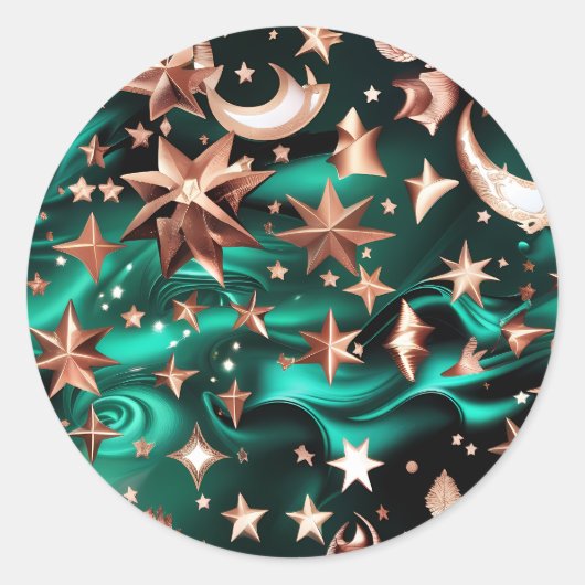 Autocollant – Luxe Céleste Vert Malachite (Devant)