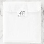 Autocollant M MONogramme M ARGENT et BLANC - Texte (Sac)