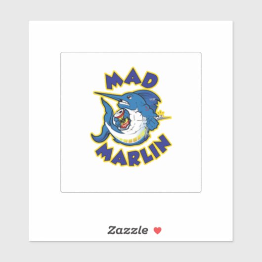 Autocollant Mad Marlin (Feuille)