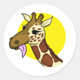 Autocollant majestueux de girafe