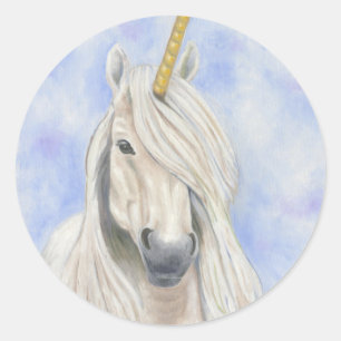 Autocollant majestueux de licorne
