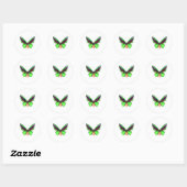 Autocollant majestueux papillon vert citron - Aile (Feuille)