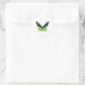 Autocollant majestueux papillon vert citron - Aile (Sac)