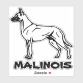 Autocollant Malinois (Feuille)
