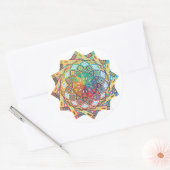 Autocollant Mandala Géométrique Intriqué (Enveloppe)