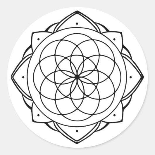 Autocollant Mandala Simple (Devant)