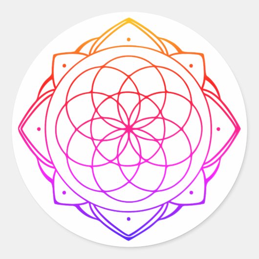 Autocollant Mandala Simple (Devant)