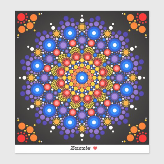 autocollant mandala vinyle (Feuille)