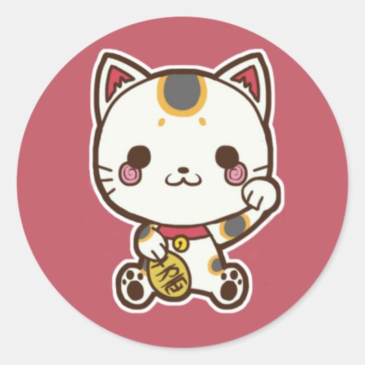 Autocollant Maneki Neko (Lucky Cat) (Devant)
