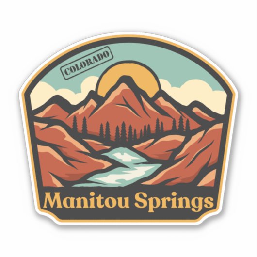 Autocollant Manitou Springs, Colorado (Devant)
