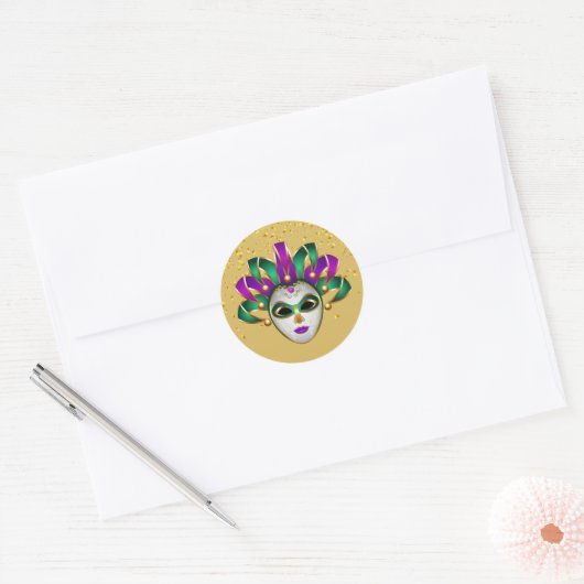 Autocollant Mardi Gras (Enveloppe)