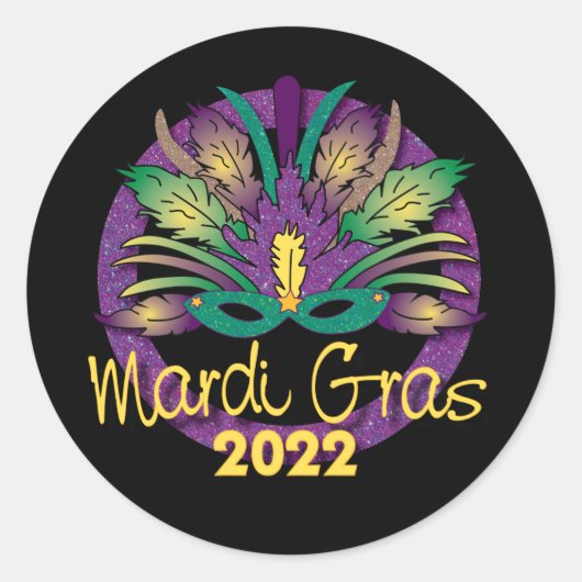 Autocollant Mardi Gras Mask -2022 (Devant)