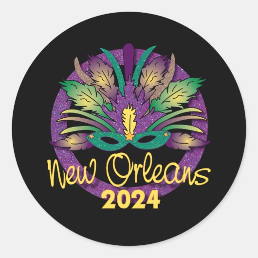 Autocollant Mardi Gras New Orleans - 2024 (Devant)