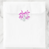 Autocollant mariage à orchidées violettes fleuries (Sac)