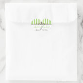 Autocollant Mariage à rayures blanches, Brown, ver (Sac)