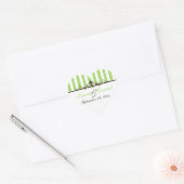 Autocollant Mariage à rayures blanches, Brown, ver (Enveloppe)