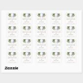 Autocollant Mariage Abstrait vert Olive (Feuille)