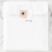 Autocollant Mariage Anémonique rose (Sac)