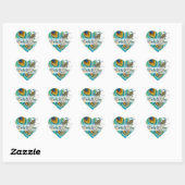 Autocollant Mariage Aqua Grey 3 Pierres (Feuille)