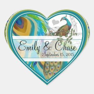 Autocollant Mariage Aqua Grey 3 Pierres