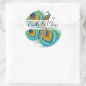 Autocollant Mariage Aqua Grey 3 Pierres (Sac)