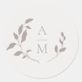 Autocollant mariage autocollant à feuilles (Devant)