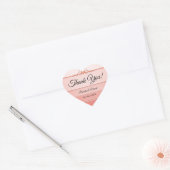 Autocollant Mariage Coral Ton sur Ton Stripe (Enveloppe)