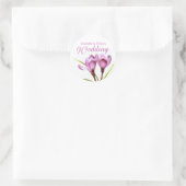 Autocollant mariage couleur crocus violet (Sac)