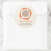 Autocollant Mariage de automne des anneaux d'arbre (Sac)