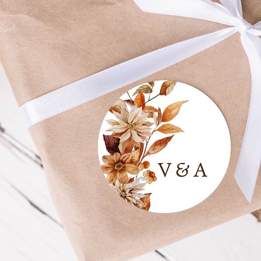 Autocollant Mariage de automne rustique