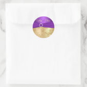 Autocollant Mariage de Flèches de neige violette e (Sac)