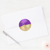 Autocollant Mariage de Flèches de neige violette e (Enveloppe)
