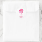 Autocollant mariage de fleur de camélia rose (Sac)