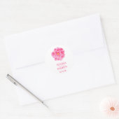 Autocollant mariage de fleur de camélia rose (Enveloppe)
